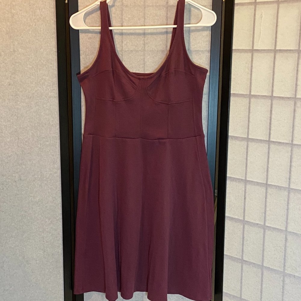 Universal Thread Sleeveless Tank Corset Bodice Rib Knit Fit Flare Mini Dress NWT